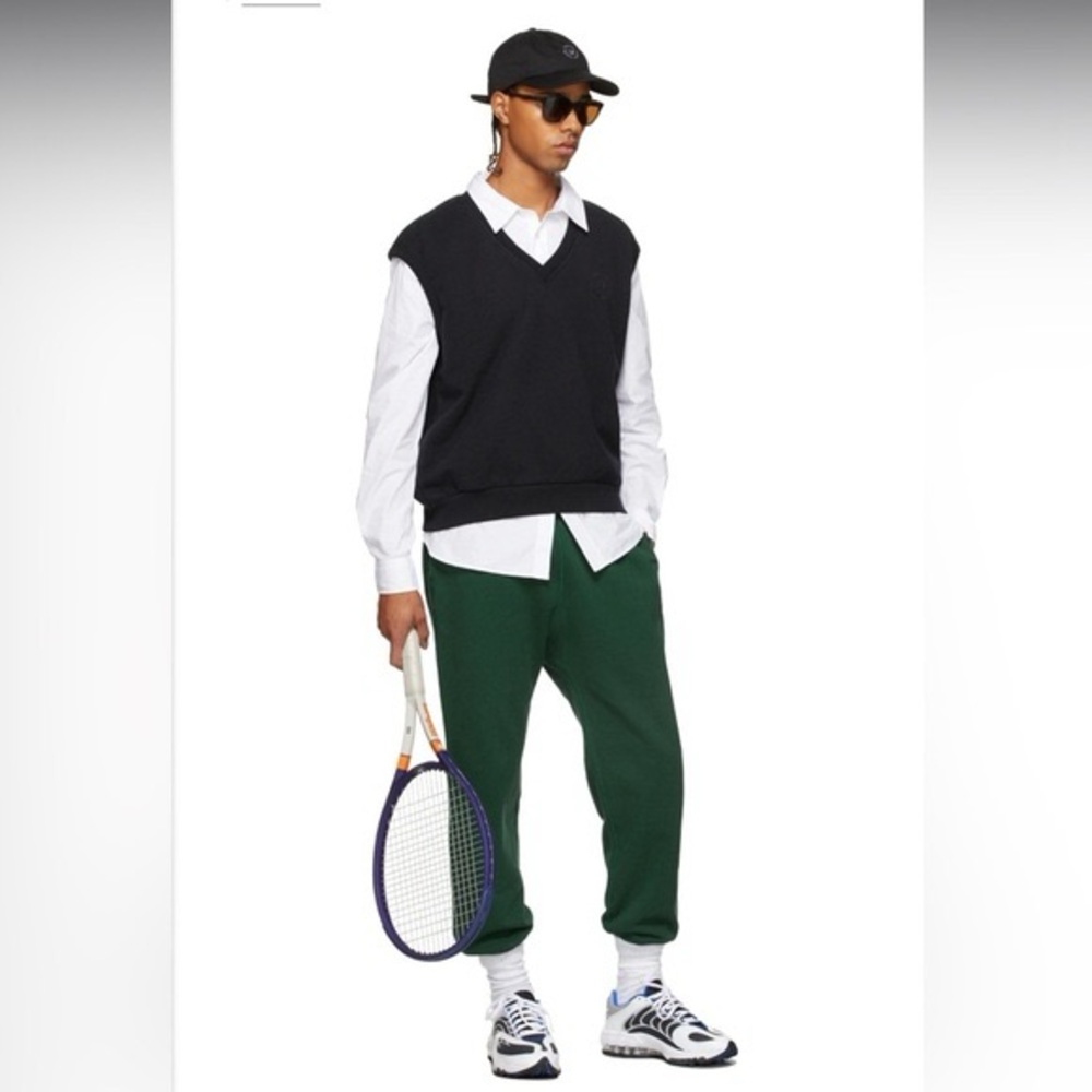 PALMES X SSENSE 100% cotton Leo black cotton V neck vest large new